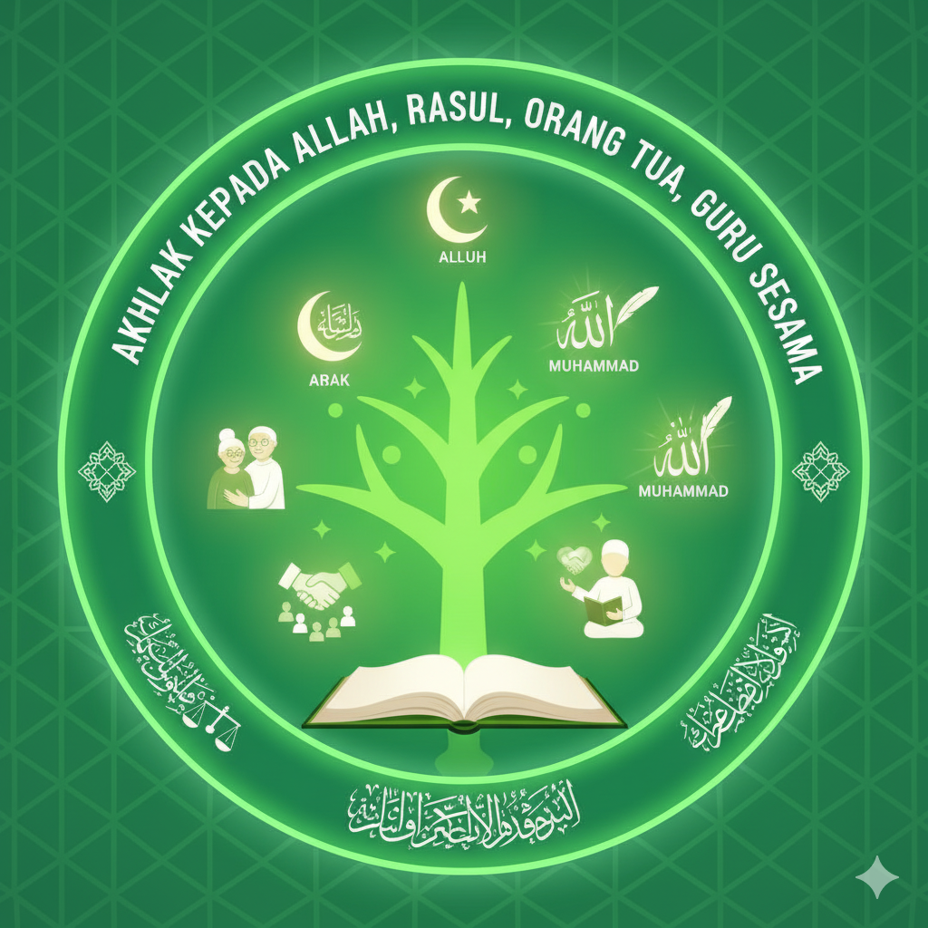 Akhlak kepada Allah, Rasul, orang tua, guru, dan sesama icon